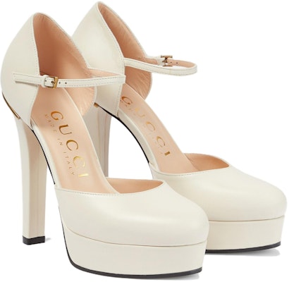 (Women) Gucci Leather Buckle Pointed Toe Stiletto 'White' 738027-C9D00-9022 Order (Women) Gucci Leather Buckle Pointed Toe Stiletto 'White' 738027-C9D00-9022