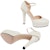 (W) Gucci Kulit Gesper Hujung Runcing Stiletto 'Putih' 738027-C9D00-9022