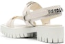Shop (W) Sandal Fesyen Gucci Kulit Buckle Hujung Bulat 'Putih' 700051-DS8R0-9022