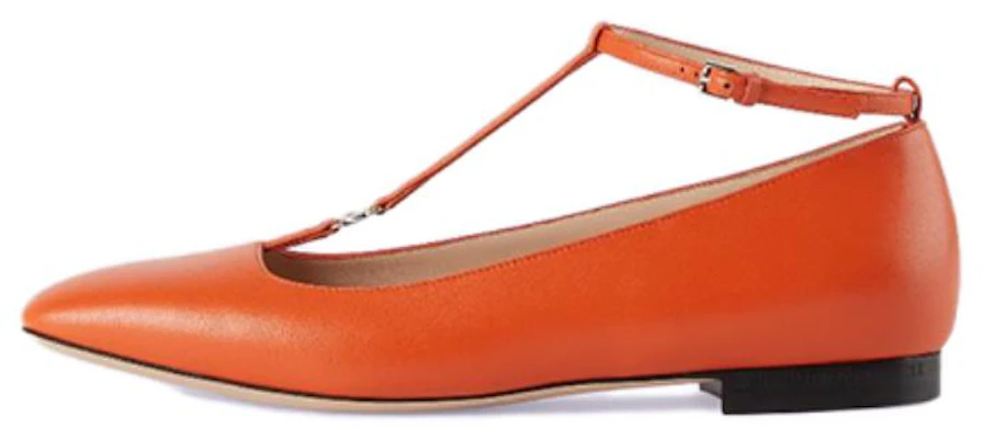 (Women) Gucci Leather Buckle Round Toe Flats 'Orange' 723449-BKO00-7519 Buy (Women) Gucci Leather Buckle Round Toe Flats 'Orange' 723449-BKO00-7519