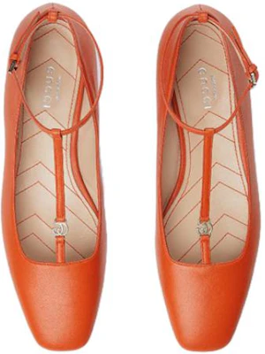 (Women) Gucci Leather Buckle Round Toe Flats 'Orange' 723449-BKO00-7519 Shop (Women) Gucci Leather Buckle Round Toe Flats 'Orange' 723449-BKO00-7519