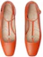 Shop (Women) Gucci Leather Buckle Round Toe Flats 'Orange' 723449-BKO00-7519