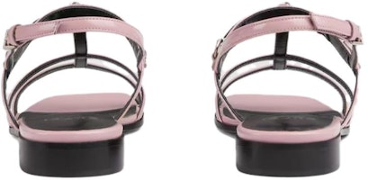 GUCCI 古馳 皮革 搭扣 時尚 一字帶涼鞋 女款 淺粉色 Lookbook GUCCI 古馳 皮革 搭扣 時尚 一字帶涼鞋 女款 淺粉色