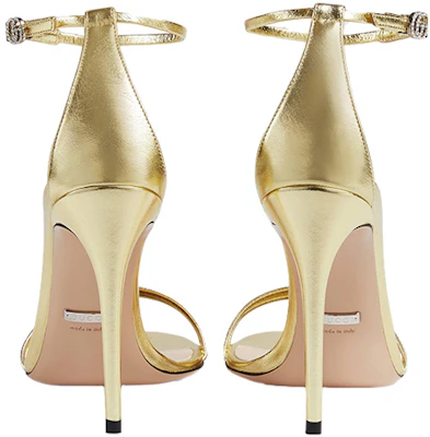 (W) Gucci Leren Gesp Stiletto ''Fashion Sandal Goud'' 551213-B8B00-8053 Shop (W) Gucci Leren Gesp Stiletto ''Fashion Sandal Goud'' 551213-B8B00-8053
