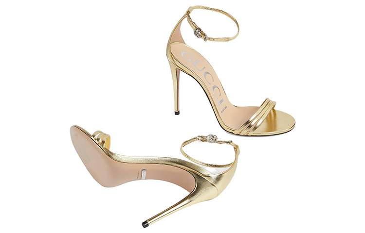 Purchase (W) Gucci Leren Gesp Stiletto ''Fashion Sandal Goud'' 551213-B8B00-8053
