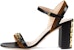 (W) Sandal Fesyen Hitam Gucci Rantai Kulit 655408-CA130-2275
