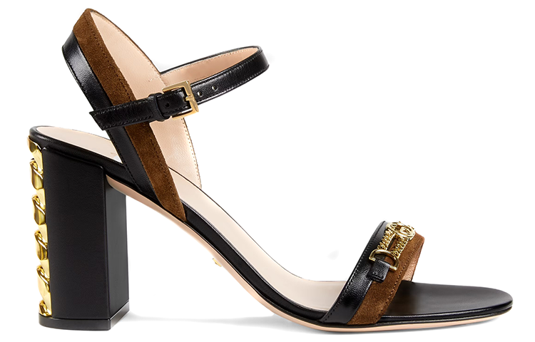 Order (Women) Gucci Leather Chain 'Black Fashion Sandal' 655408-CA130-2275