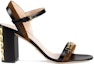 Order (W) Sandal Fesyen Hitam Gucci Rantai Kulit 655408-CA130-2275