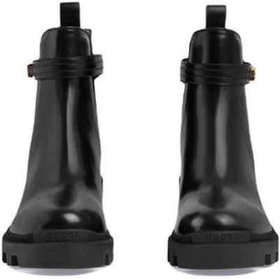 (Women) Gucci Mid-Heel Boot With Logo 'Black Leather' 734909-AABK6-1000 Lookbook (Women) Gucci Mid-Heel Boot With Logo 'Black Leather' 734909-AABK6-1000