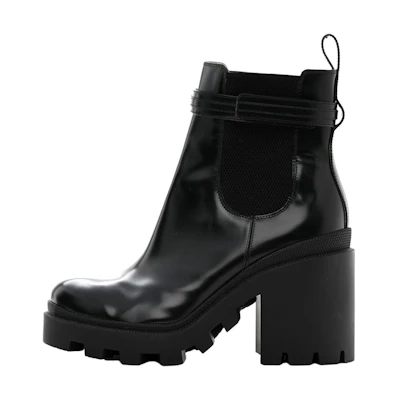 (W) Gucci Trip Heeled Boots 'Black'