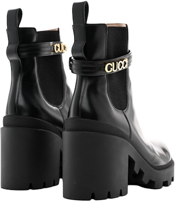 (Women) Gucci Trip Heeled Boots 'Black' 730064-AABK6-1000 Shop (Women) Gucci Trip Heeled Boots 'Black' 730064-AABK6-1000