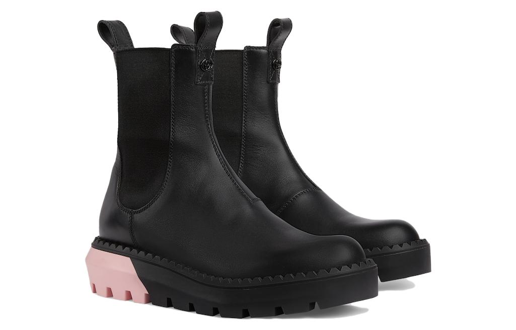 Lookbook (W) 구찌 블랙 레더 첼시 부츠 (Gucci Black Leather Chelsea Boots) 762020-AACM3-1000