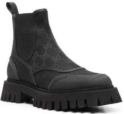 (W) Gucci Leren Chelsea Boots ''Stijlvolle Veelzijdige Halfhoge Zwart'' 751711-FABSQ-1000 Lookbook (W) Gucci Leren Chelsea Boots ''Stijlvolle Veelzijdige Halfhoge Zwart'' 751711-FABSQ-1000