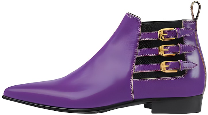 (Women) Gucci Leather Chelsea Boots 'Shine Purple' 603672-DS8I0-5260 Buy (Women) Gucci Leather Chelsea Boots 'Shine Purple' 603672-DS8I0-5260