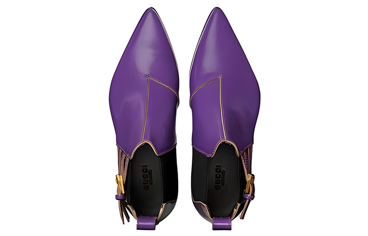 Shop (W) Bottes Chelsea en Cuir Gucci ''Shine Purple''. 603672-DS8I0-5260
