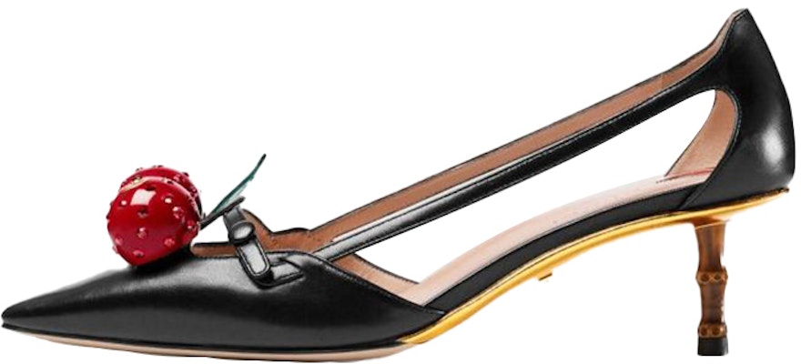 (W) Gucci Kulit Cherry 'Tumit Tinggi Hitam' 452766-C9DN0-1170 Buy (W) Gucci Kulit Cherry 'Tumit Tinggi Hitam' 452766-C9DN0-1170