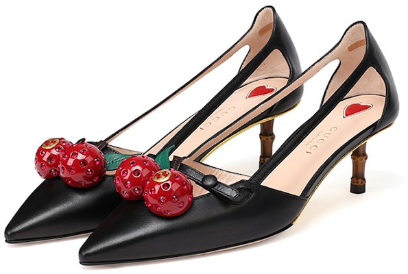 (W) Gucci Kulit Cherry 'Tumit Tinggi Hitam' 452766-C9DN0-1170 Lookbook (W) Gucci Kulit Cherry 'Tumit Tinggi Hitam' 452766-C9DN0-1170