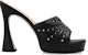 (W) Gucci Kulit Tumit Tebal Peep Toe Slide 'Fesyen Hitam' 723404-BKO60-1000