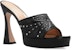 (W) Gucci Kulit Tumit Tebal Peep Toe Slide 'Fesyen Hitam' 723404-BKO60-1000