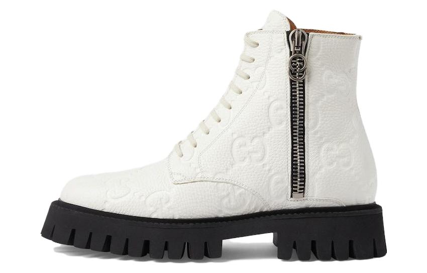 (W) Gucci Leather CMFT Casual Ankle Boot 'White'