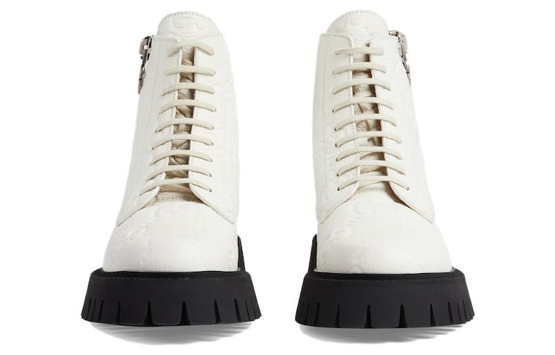 (W) Gucci Leather CMFT Casual Ankle Boot 'White' 圖 4