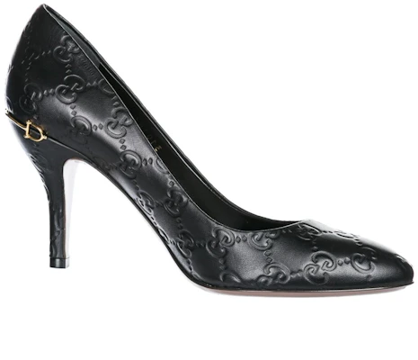 (W) Gucci Tacchi Alti Stiletto Neri in Pelle Comfort Moda 7.4cm 310184-AA600-1000 Order (W) Gucci Tacchi Alti Stiletto Neri in Pelle Comfort Moda 7.4cm 310184-AA600-1000