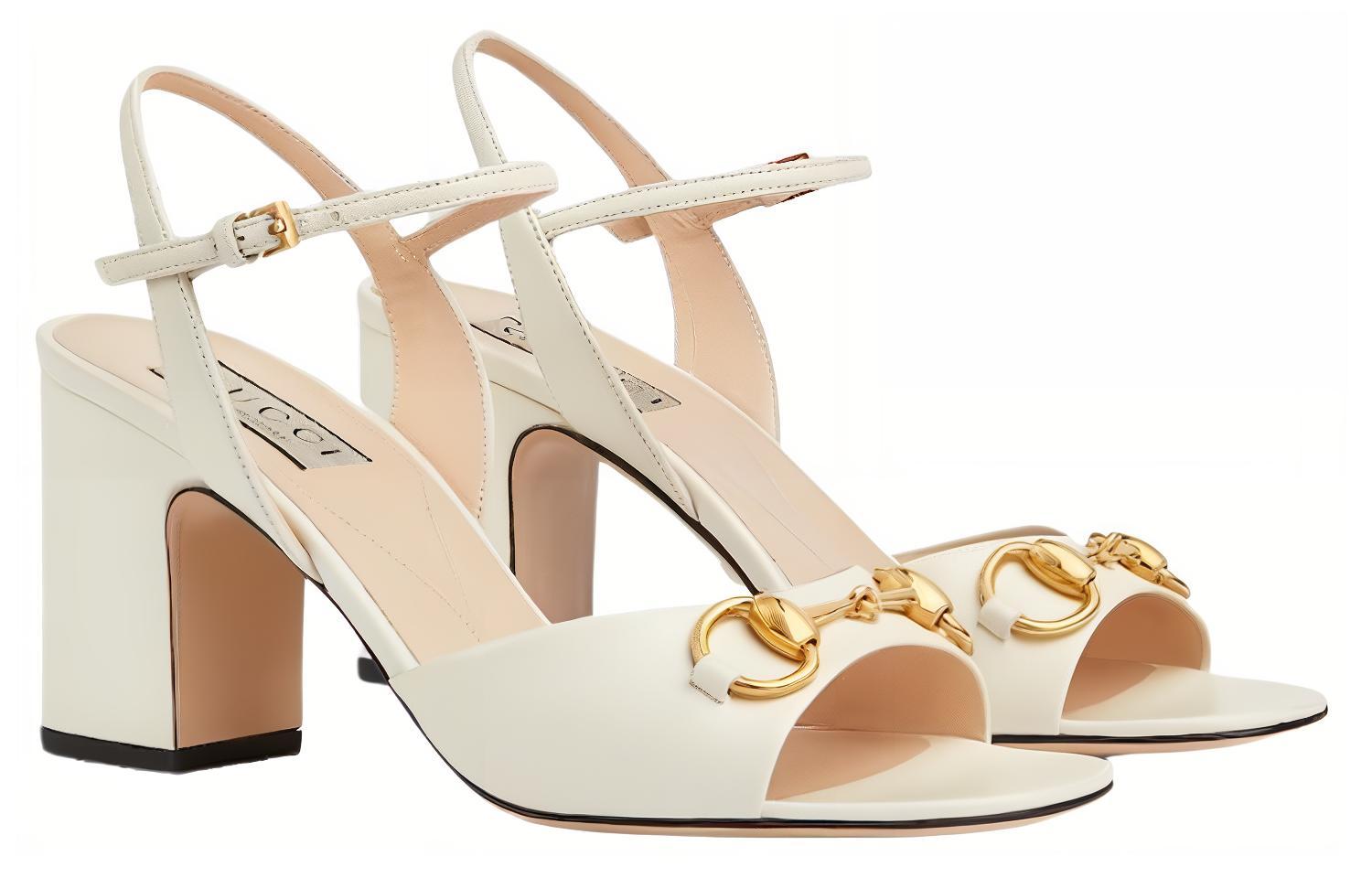 Lookbook (W) 古驰白色皮革舒适拖鞋 771603-C9D00-9022