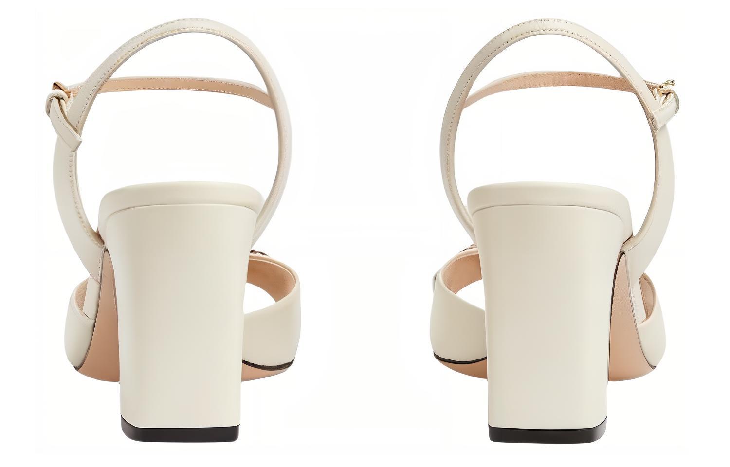 Shop (W) 古驰白色皮革舒适拖鞋 771603-C9D00-9022