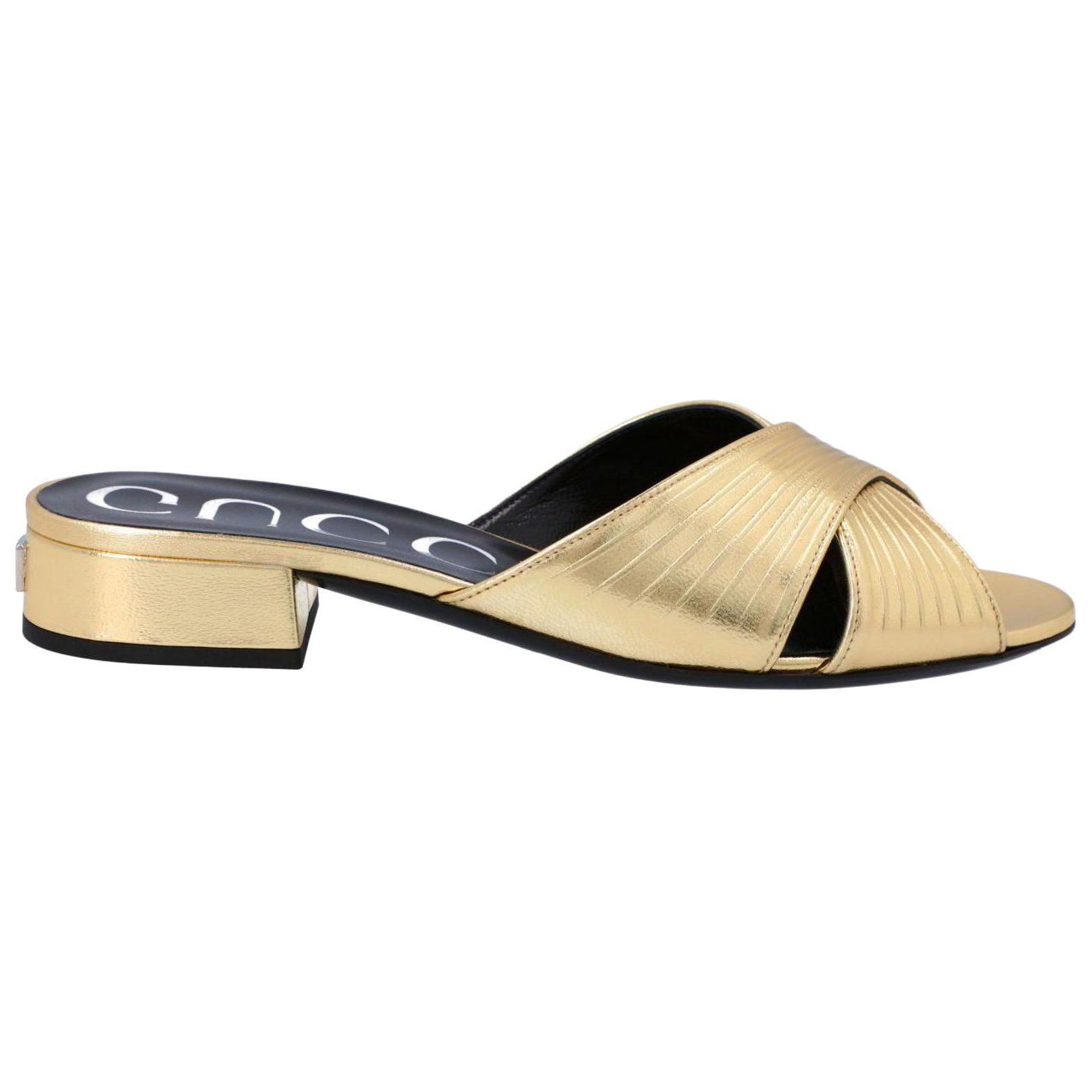 Order (W) Sandales Gucci en Cuir à Brides Croisées ''Or'' 645388-B8B00-8053