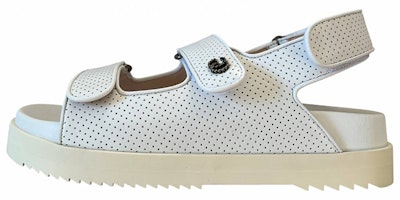 (Women) Gucci Leather Double G Sandals 'Cut-Out Buckle White' 658813-C9D10-9014 (Women) Gucci Leather Double G Sandals 'Cut-Out Buckle White' 658813-C9D10-9014