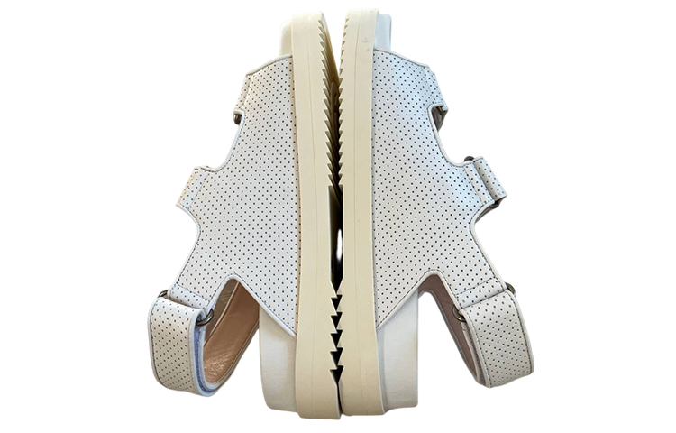 Lookbook (W) グッチ レザー ダブルG サンダル (カットアウト バックル ホワイト) 658813-C9D10-9014