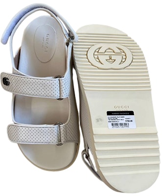 (Women) Gucci Leather Double G Sandals 'Cut-Out Buckle White' 658813-C9D10-9014 Shop (Women) Gucci Leather Double G Sandals 'Cut-Out Buckle White' 658813-C9D10-9014