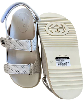 (Women) Gucci Leather Double G Sandals 'Cut-Out Buckle White' 658813-C9D10-9014 Shop (Women) Gucci Leather Double G Sandals 'Cut-Out Buckle White' 658813-C9D10-9014