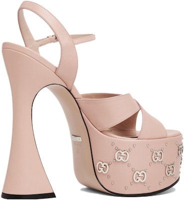(Women) Gucci Interlocking G Leather Platform Sandals Pink 719843-C9D00-5909 Lookbook (Women) Gucci Interlocking G Leather Platform Sandals Pink 719843-C9D00-5909