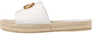 (W) Gucci Sandal Espadrille Kulit 'Putih Emas' 573028-BKO00-9014
