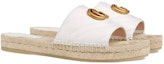 Lookbook (W) Gucci Sandal Espadrille Kulit 'Putih Emas' 573028-BKO00-9014