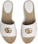 Shop (W) Gucci Sandal Espadrille Kulit 'Putih Emas' 573028-BKO00-9014