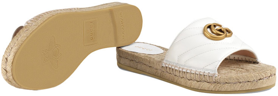 (Women) Gucci Leather Espadrille Sandal 'White Gold' 573028-BKO00-9014 Details for (Women) Gucci Leather Espadrille Sandal 'White Gold' 573028-BKO00-9014