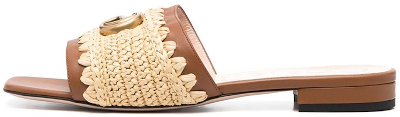 (Women) Gucci Leather Espadrille Slide 'Brown' 701837-U3610-9593 Buy (Women) Gucci Leather Espadrille Slide 'Brown' 701837-U3610-9593