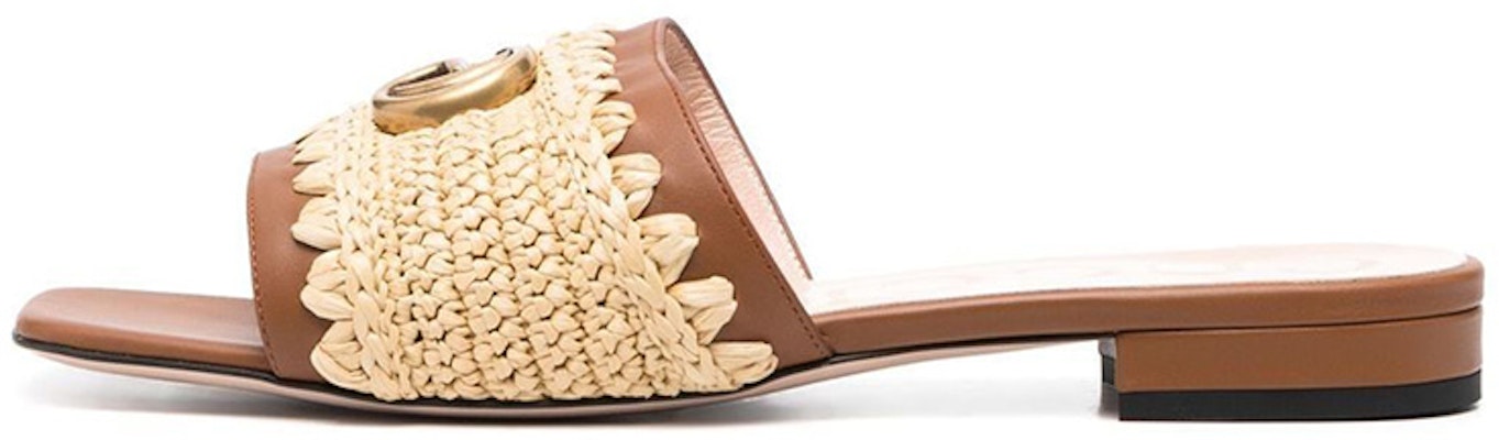 (Women) Gucci Leather Espadrille Slide 'Brown' 701837-U3610-9593 Buy (Women) Gucci Leather Espadrille Slide 'Brown' 701837-U3610-9593