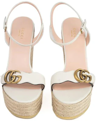 (Women) Gucci Leather Espadrille Thick Sole Sandal 'White' 646386-A3N00-9022 Lookbook (Women) Gucci Leather Espadrille Thick Sole Sandal 'White' 646386-A3N00-9022