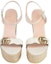 Lookbook (W) Gucci Sandal Kulit Tebal Espadrille 'Putih' 646386-A3N00-9022