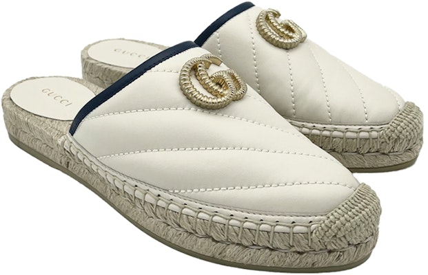 (W) Alpargatas de Cuero Gucci con Doble G Deslizables 'Blancas' 628565-BKO60-9087 Order (W) Alpargatas de Cuero Gucci con Doble G Deslizables 'Blancas' 628565-BKO60-9087