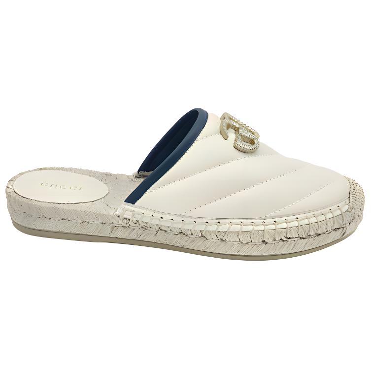 Order GUCCI 古馳 雙G運動拖鞋 女款 米白色