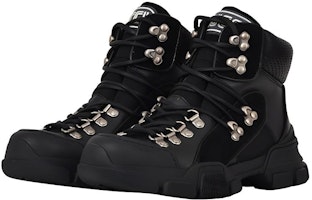 (W) グッチ レザー レースアップ アンクルブーツ (ブラック) 522989-D6050-1000 Lookbook (W) グッチ レザー レースアップ アンクルブーツ (ブラック) 522989-D6050-1000