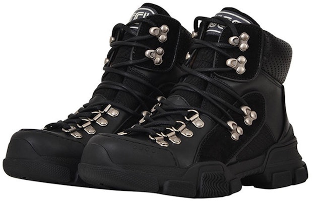 (W) グッチ レザー レースアップ アンクルブーツ (ブラック) 522989-D6050-1000 Order (W) グッチ レザー レースアップ アンクルブーツ (ブラック) 522989-D6050-1000