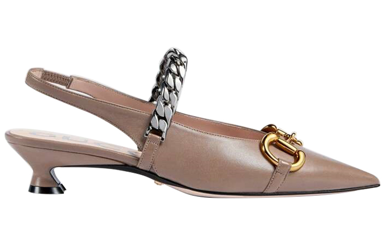 Order (W) Scarpe Gucci Chiodate in Pelle Bassa Tacco Alto ''Horsebit Brown'' 616596-1RH00-2606