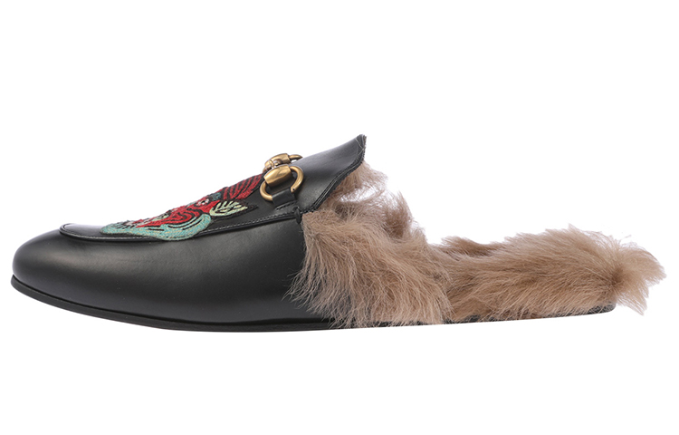 (W) Gucci Leather Fashion Mule 'Black'