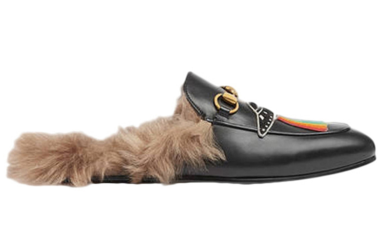 (W) Gucci Leather Fashion Mule 'Black' 圖 2