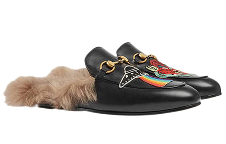(W) Gucci Leather Fashion Mule 'Black' 圖 3
